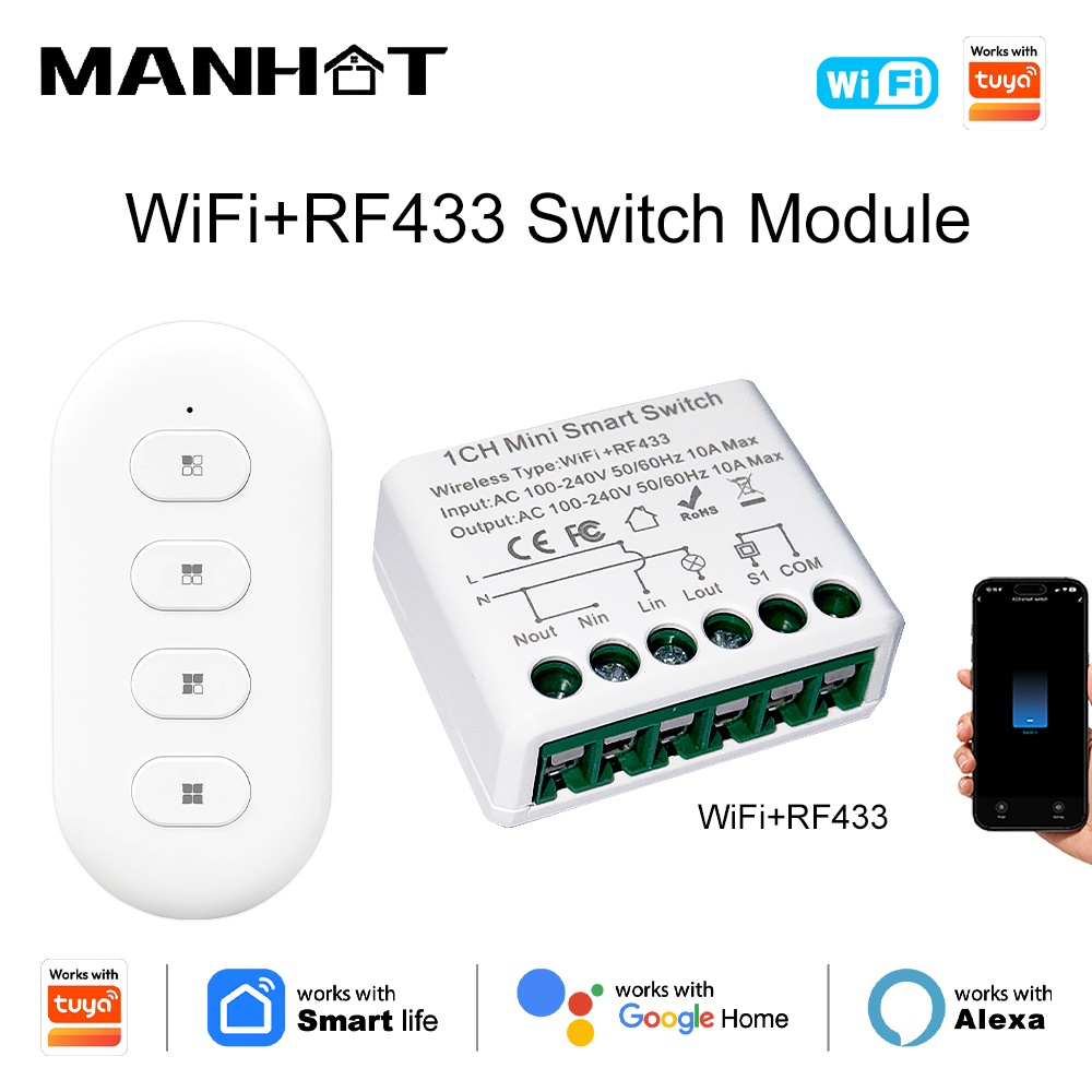 For Tuya WIFI 10A Smart Light  - Smart Home Automation Diy review and price
