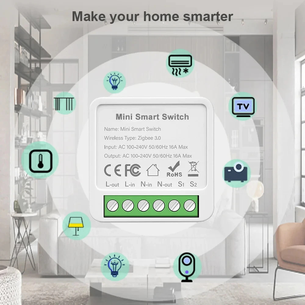 Mini WIFI Zigbee3.0 Smart Swit - Smart Home Automation Diy review and price